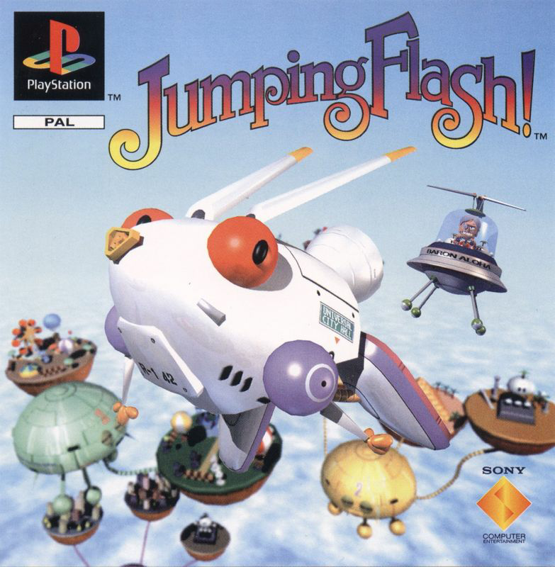 The PAL Region box art for Jumping Flash