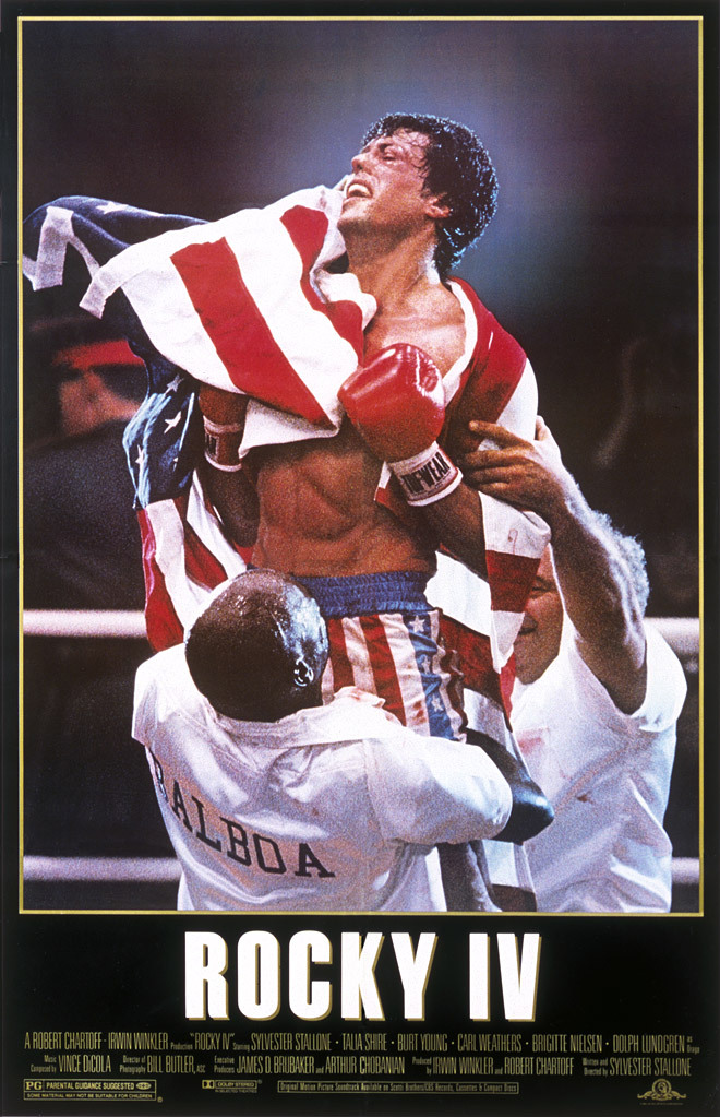 A poster ad for Rocky IV